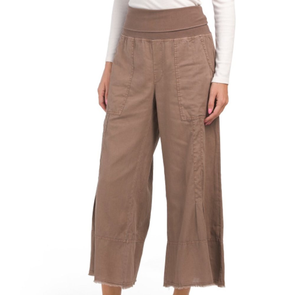❌SOLD❌ XCVI Wearables Linen / Cotton Blend Garni Cropped Pants NWT - Picture 1 of 8